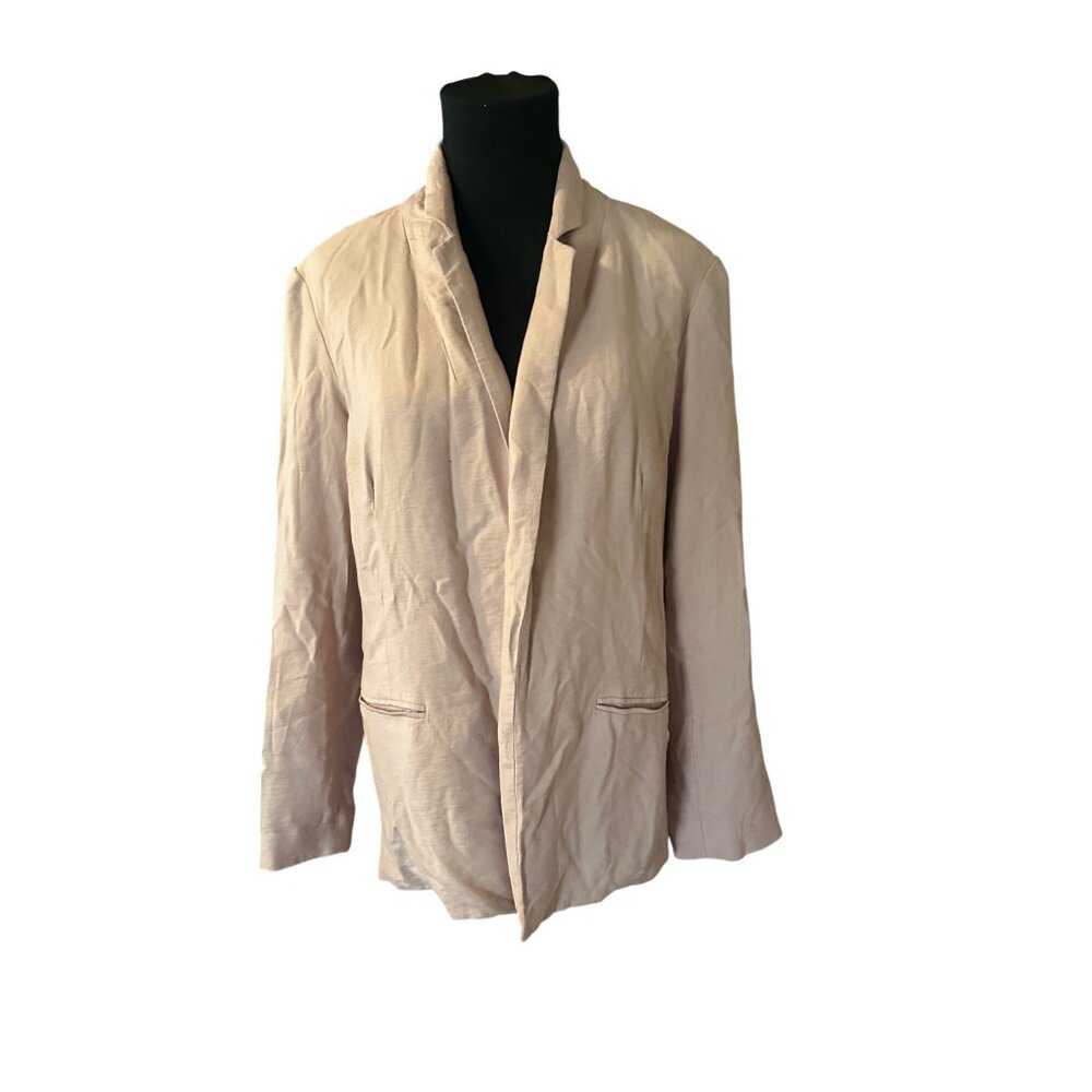 LC Lauren Conrad pink open front jacket size L